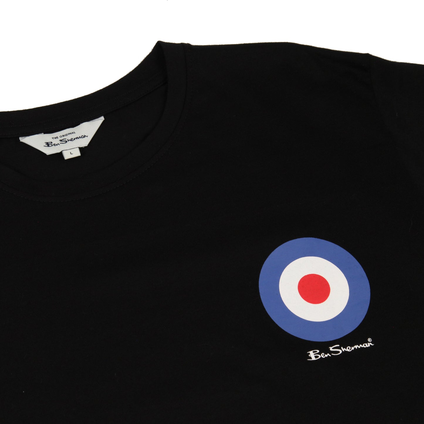 Ben Sherman Crew Neck Target T-Shirt in soft cotton. Iconic logo, stylish fit & everyday comfort. Classic British Style. Shop now at New, Used and More!