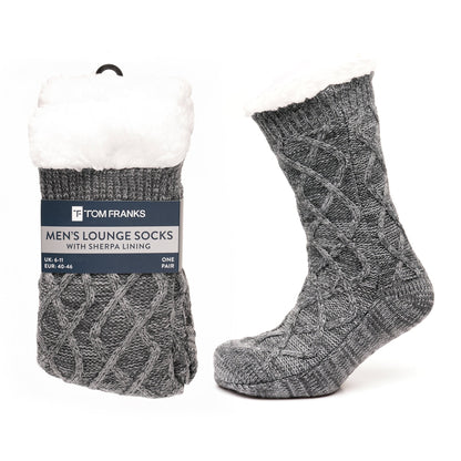 Tom Franks 1 Pair Chunky Knit Sherpa Slipper Socks