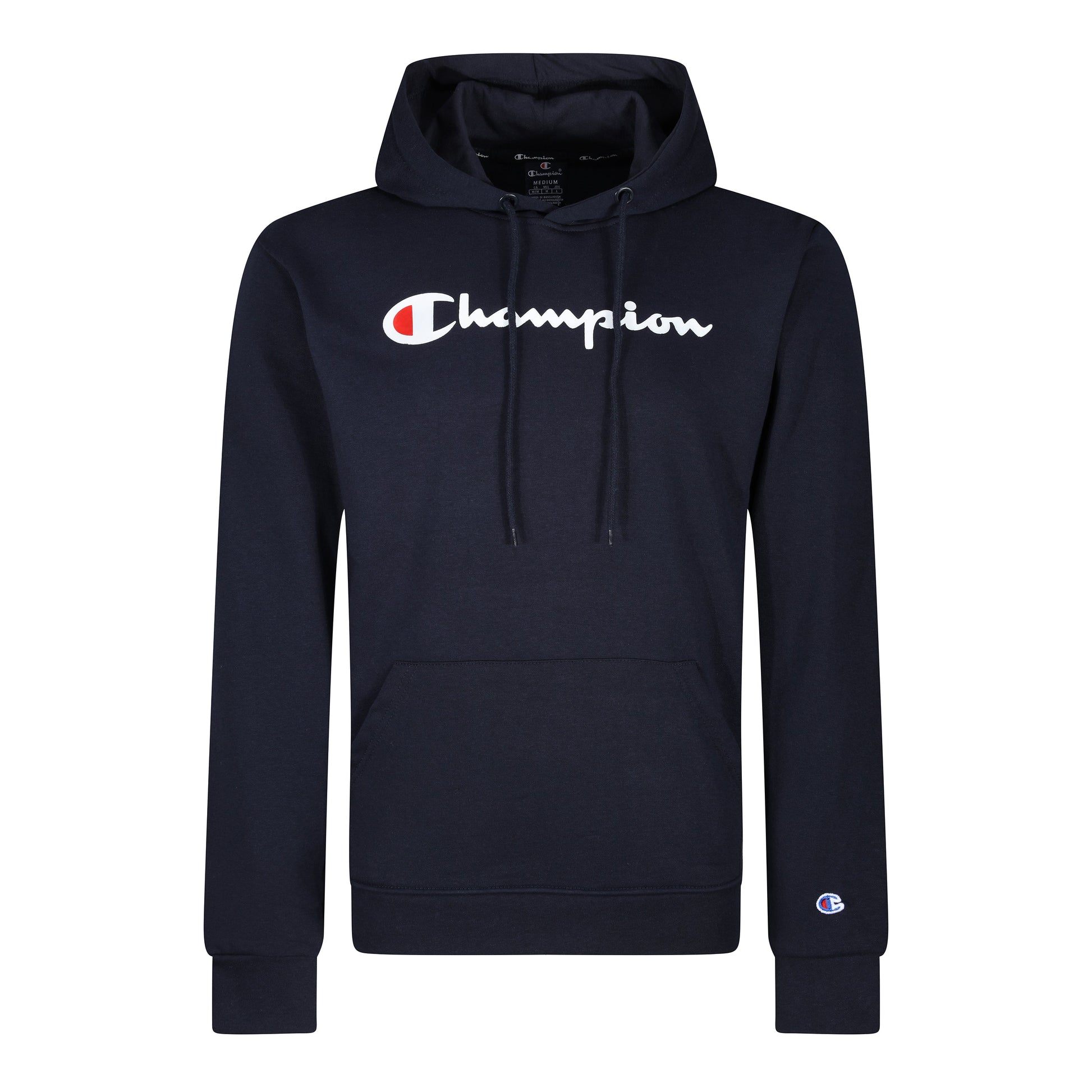 Champion Script Logo Hoodie in soft cotton-blend. Stylish, comfortable & casual, perfect for layering up during winter. Shop now at New, Used and More!
