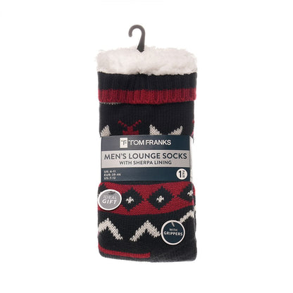 Tom Franks 1 Pair Chunky Knit Sherpa Slipper Socks