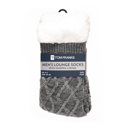 Tom Franks 1 Pair Chunky Knit Sherpa Slipper Socks