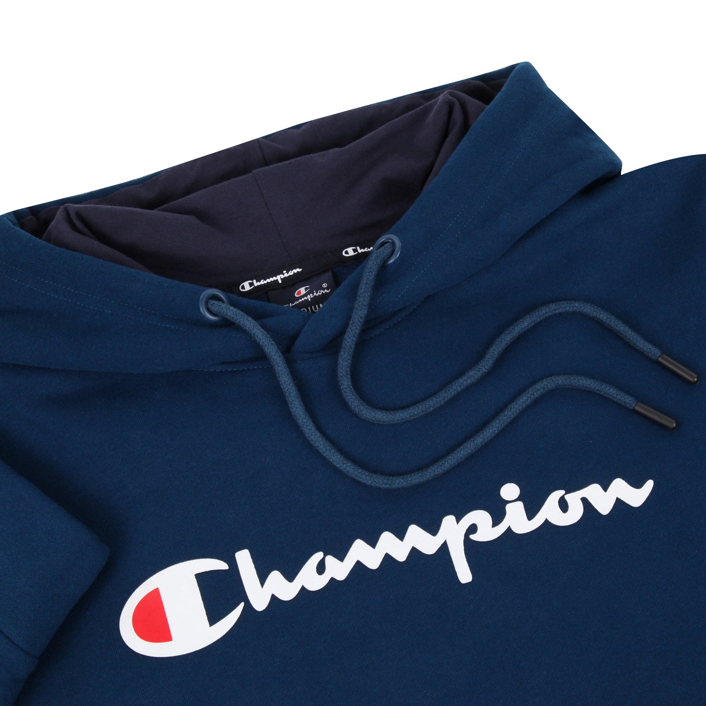 Champion Script Logo Hoodie in soft cotton-blend. Stylish, comfortable & casual, perfect for layering up during winter. Shop now at New, Used and More!
