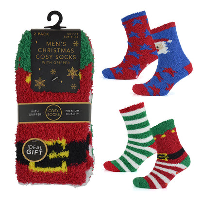 RJM Cosy Christmas 2 Pair Slipper Socks