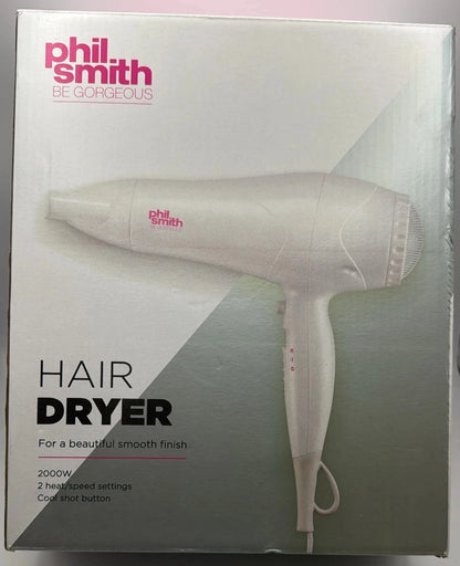Phil Smith Be Gorgeous 2000w Hair Dryer - 2 Heat/Speed Settings