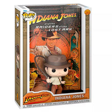 Funko Pop! Indiana Jones figure packaging with movie poster background
