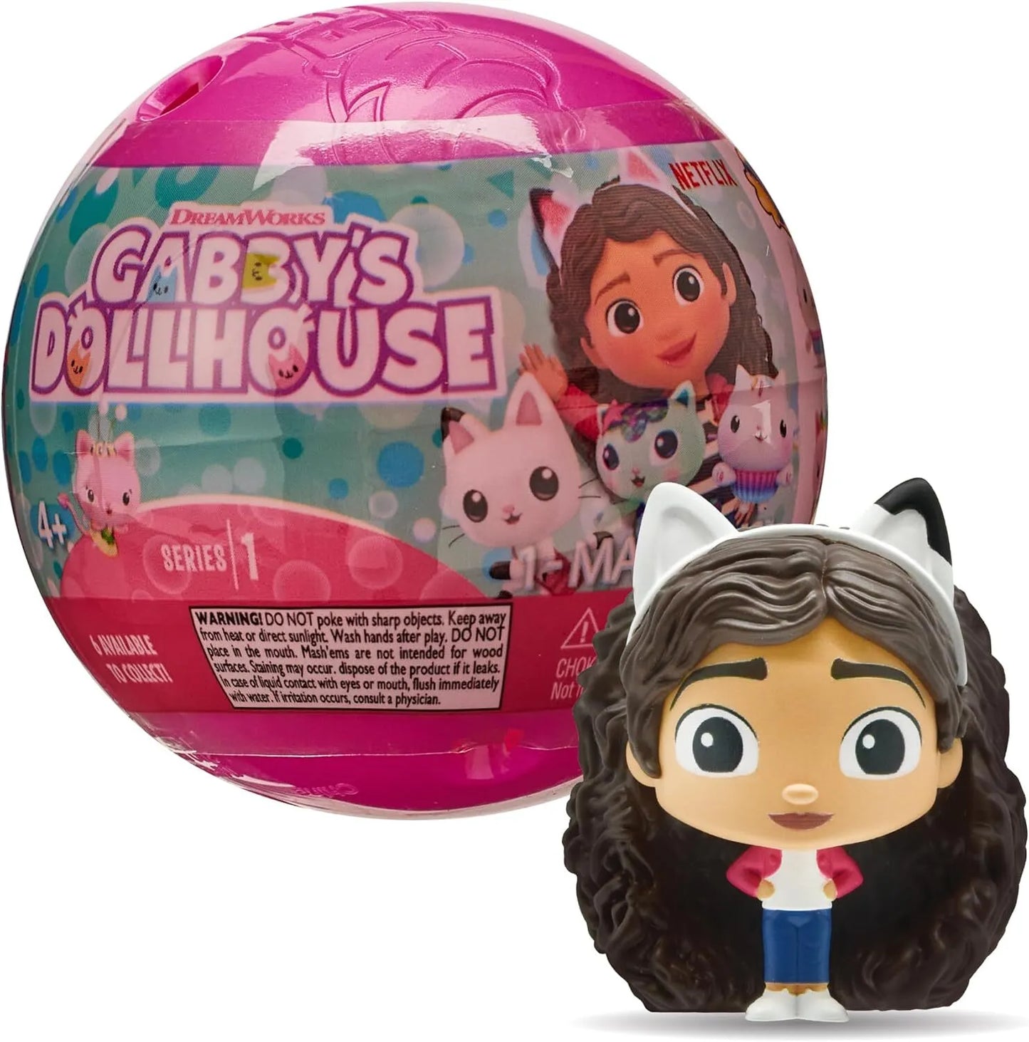 Gabi's Dollhouse toy figure packaging with a character figure in front