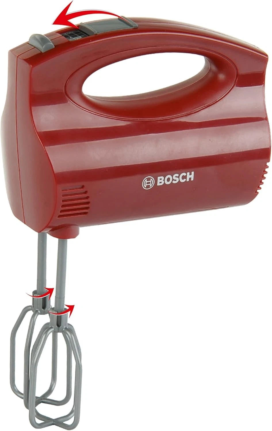 The children's hand mixer – an exact replica of an original Bosch design – makes the perfect addition to a play kitchen