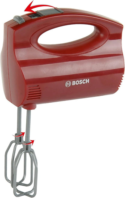 The children's hand mixer – an exact replica of an original Bosch design – makes the perfect addition to a play kitchen