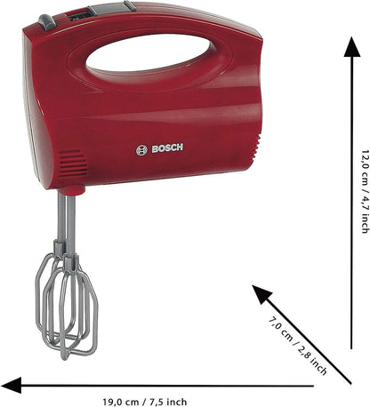 The children's hand mixer – an exact replica of an original Bosch design – makes the perfect addition to a play kitchen