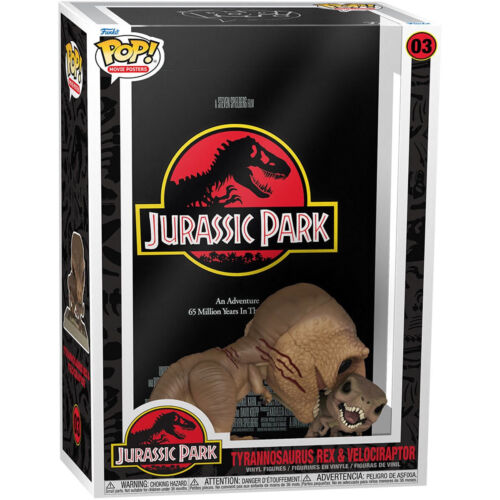 Funko Pop! packaging for Tyrannosaurus Rex & Velociraptor from Jurassic Park