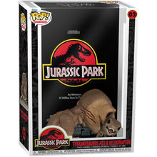 Funko Pop! packaging for Tyrannosaurus Rex & Velociraptor from Jurassic Park