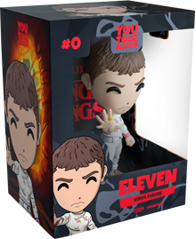 Boxed YooTooz vinyl figure of a character with distinctive features, from Stranger Things