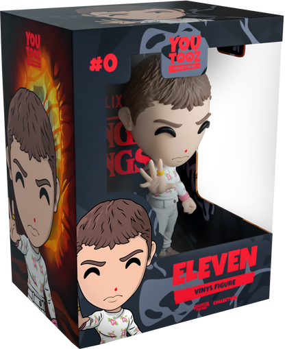 Boxed YooTooz vinyl figure of a character with distinctive features, from Stranger Things