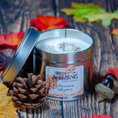 Autumn Nights - Travel Tin Candle - Cotton Wick