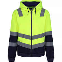 Regatta Pro M Hi-Vis Zip Hoodie Yellow/Navy - TRF625 - MENS UK XL