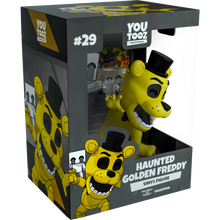 Boxed Haunted Golden Freddy vinyl figure from YouTooz on a white background
