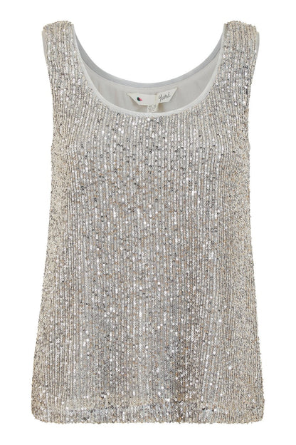 Silver Sequin Vest