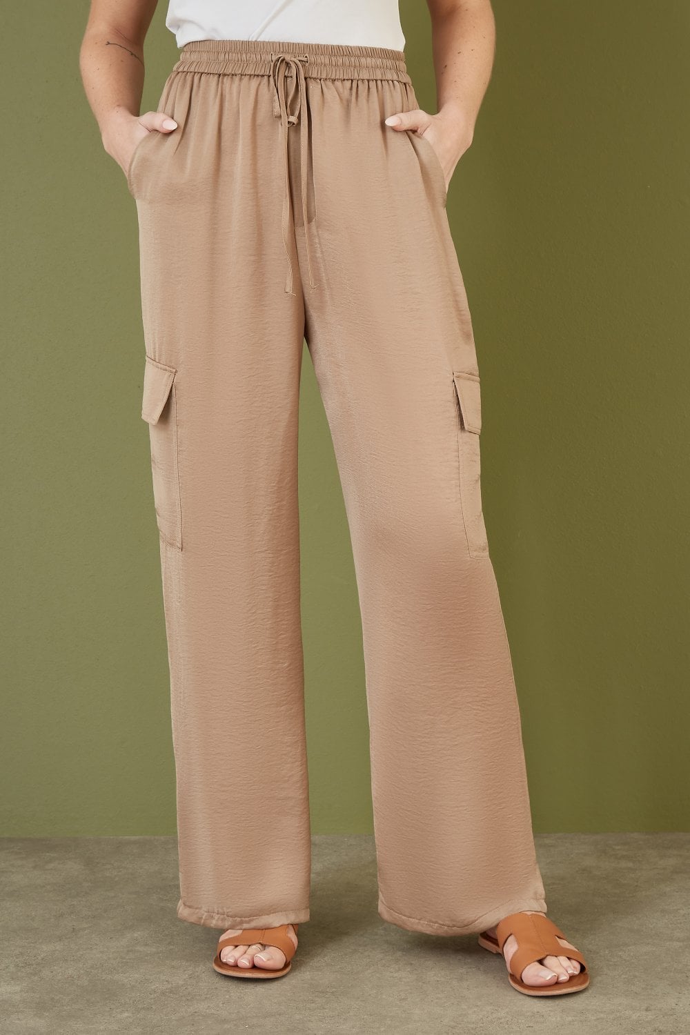 Stone Cargo Trousers